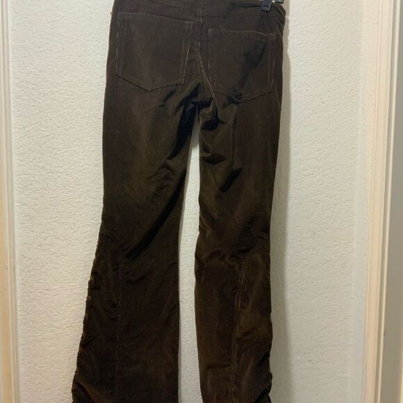 Dana Foley NYC corduroy brown pants lace Low Rise Wide Leg - Picture 6 of 9